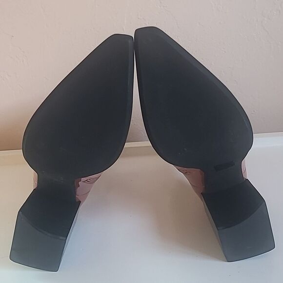 Jeffrey Campbell LA Siren Bootie Dark Rose Patent Ankle Boots Size 8.5 - Picture 13 of 16